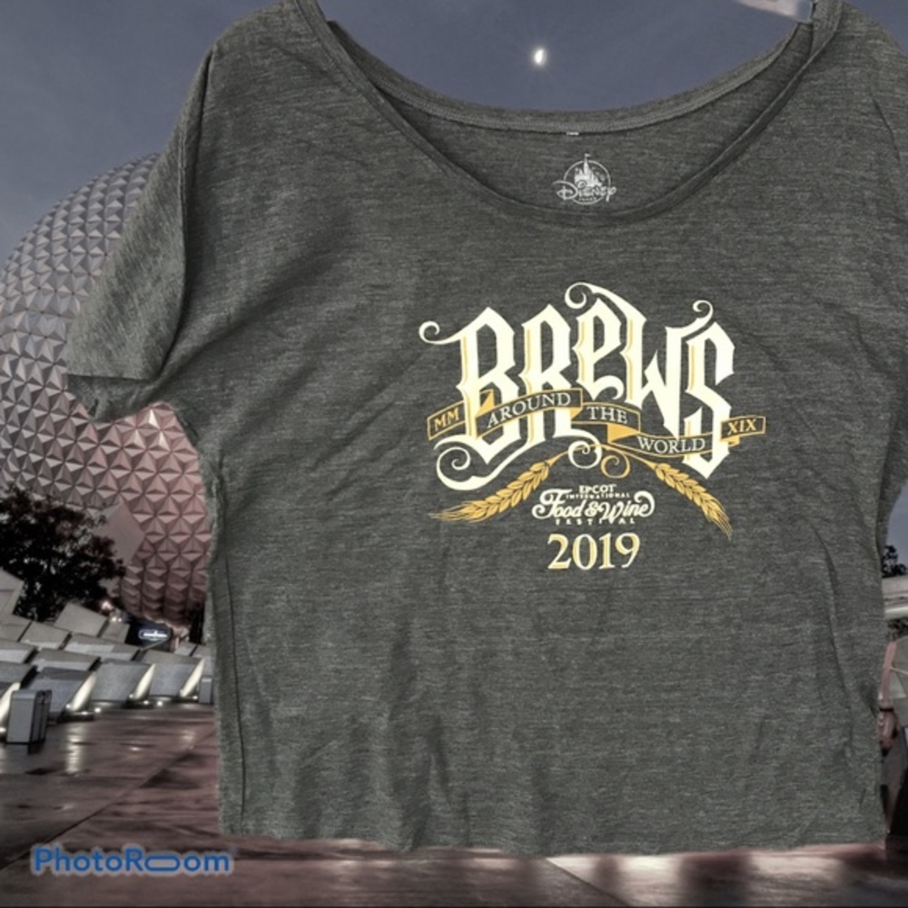 Disney Parks EPCOT Food & Wine 2019 Brews Around the World Tee NWT Medium HTF